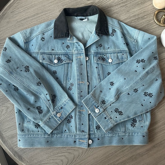 H&M Rhinestone Embellished Denim Jacket - Picture 3 of 7